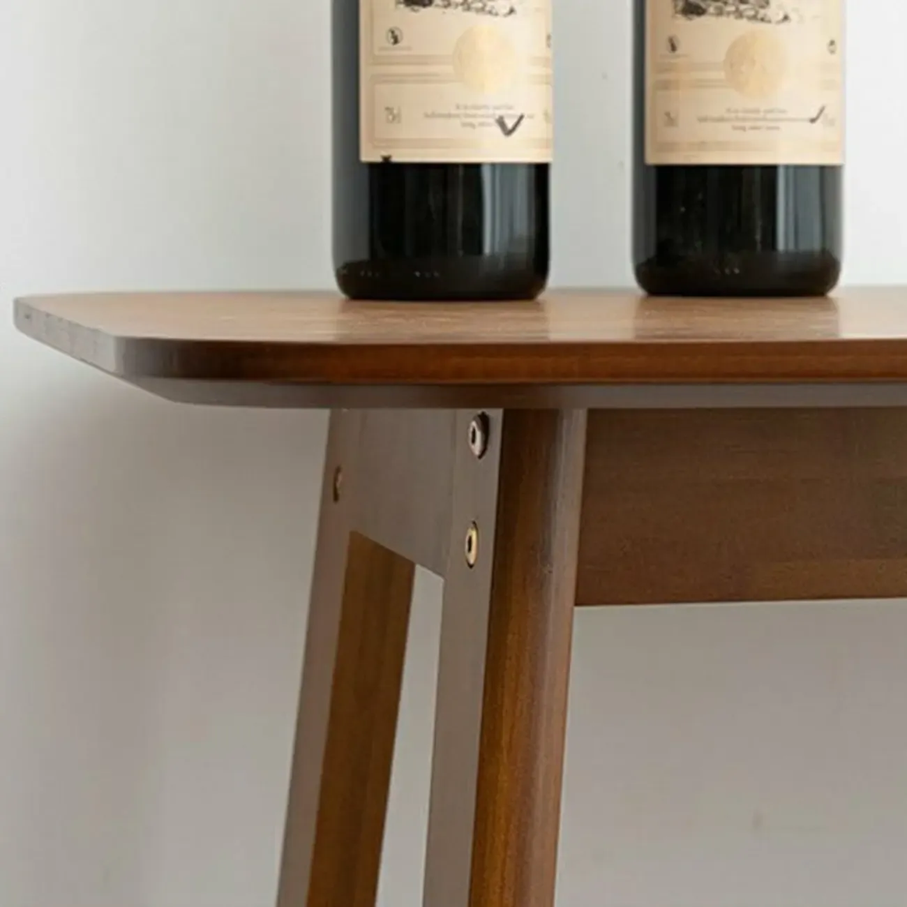 Simple Brown Bamboo 4-Leg Trestle Bar Tables Image - 12