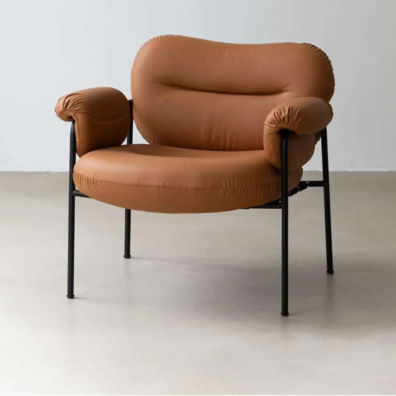 Contemporary Fabric Accent Chair with Tufting for Living Room Image - 2