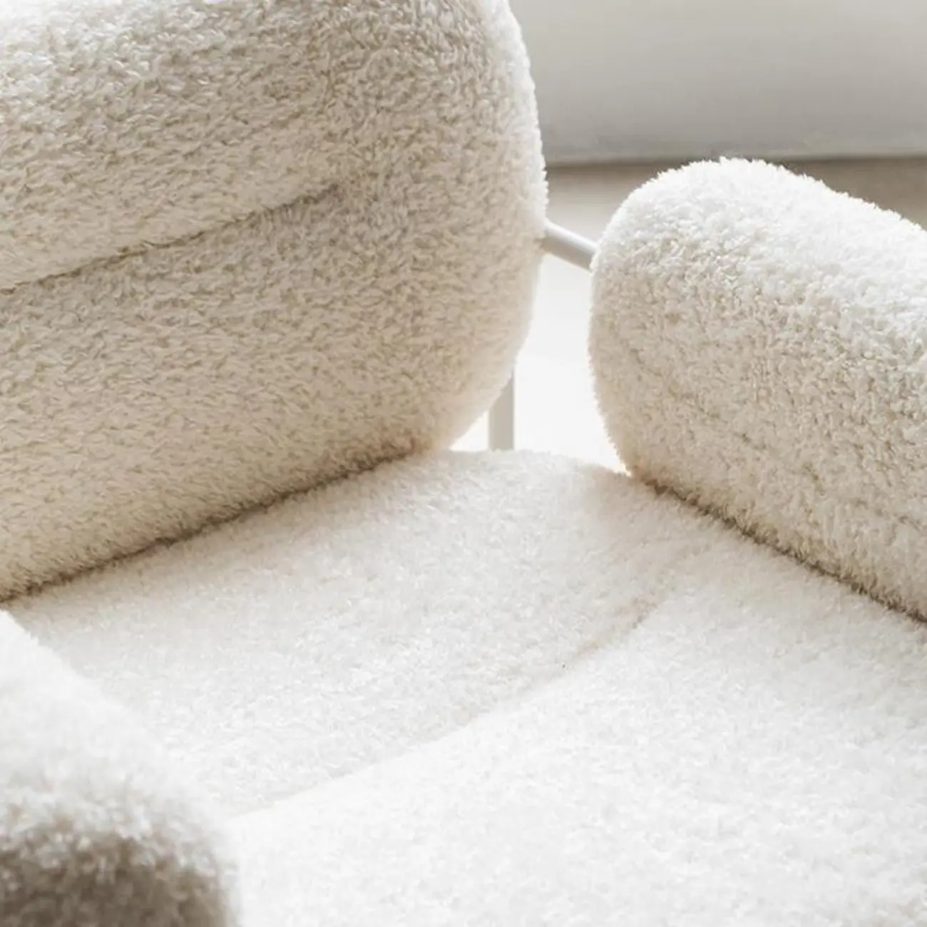 Contemporary Fabric Accent Chair with Tufting for Living Room Image - 12 | homeyfad