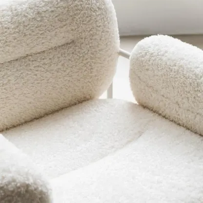 Contemporary Fabric Accent Chair with Tufting for Living Room Image - 12