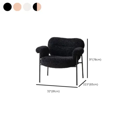 Contemporary Fabric Accent Chair with Tufting for Living Room #size