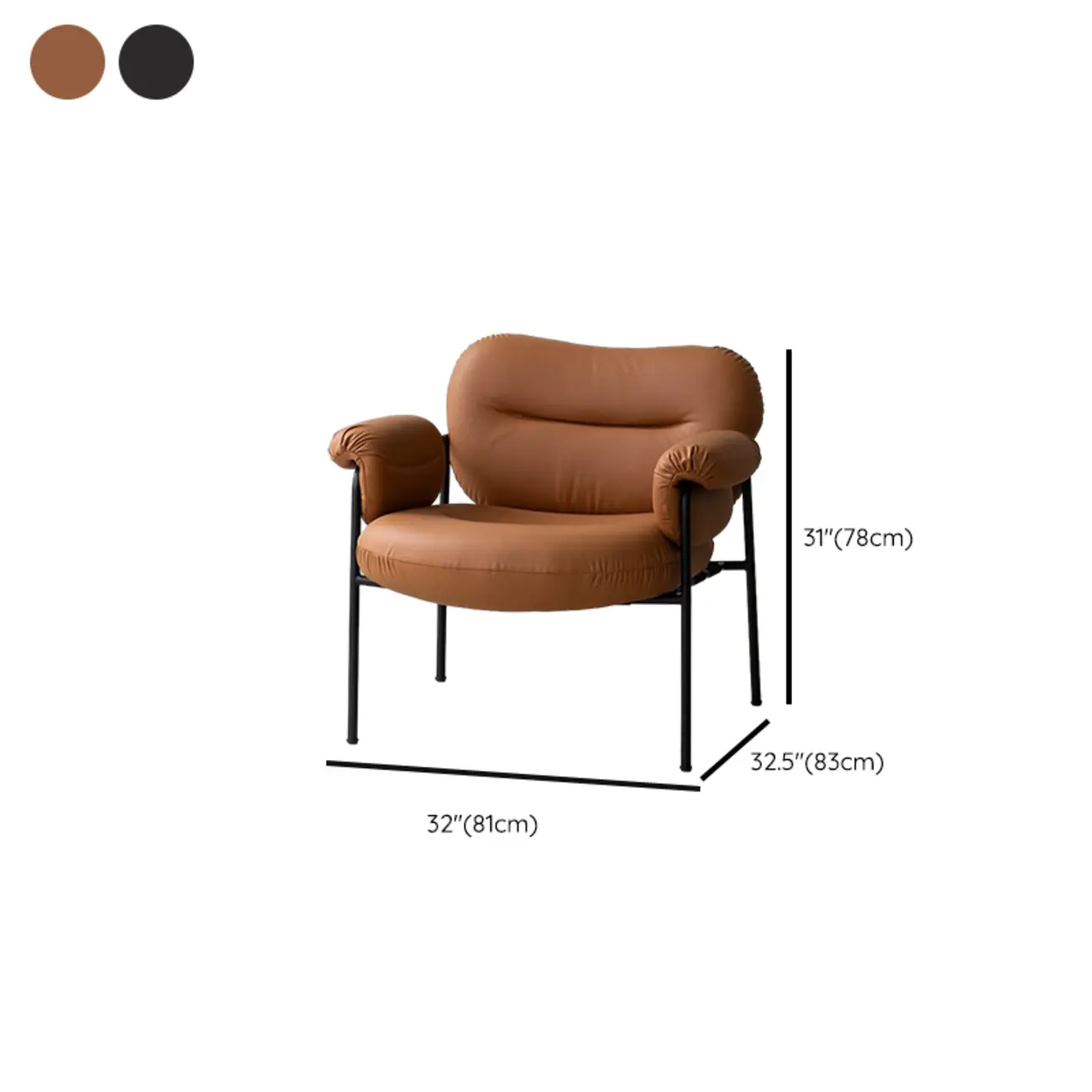 Contemporary Fabric Accent Chair with Tufting for Living Room Image - 25 | homeyfad