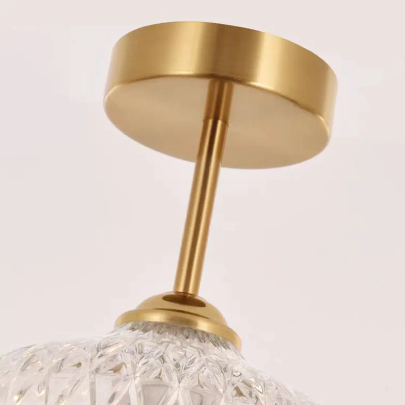 Exquisite Crystal Semi-Flush LED Ceiling Light for Indoor Image - 7 | homeyfad