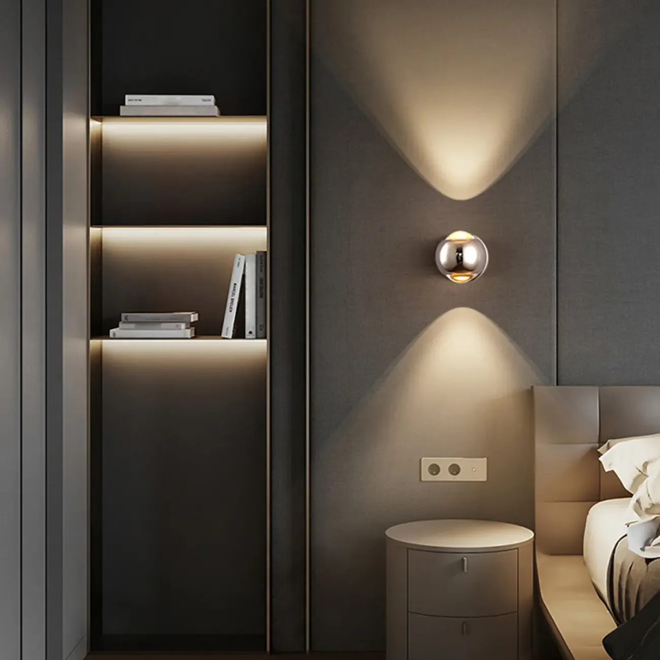 Modern 2-Light Globe Adjustable Wall Sconce Image - 7