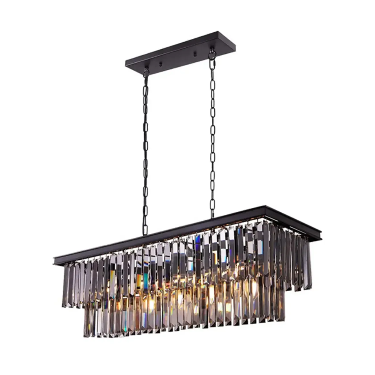 Modern 2-Tier Crystal Pendant Lighting for Kitchen Island Image - 6