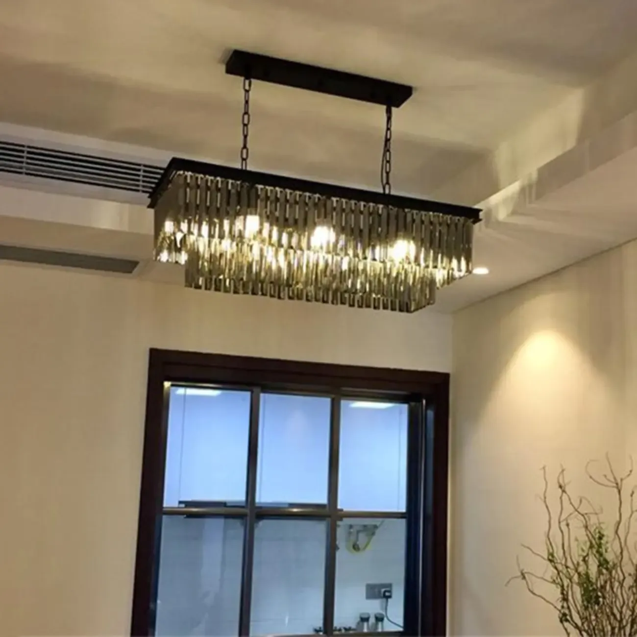 Modern 2-Tier Crystal Pendant Lighting for Kitchen Island Image - 10