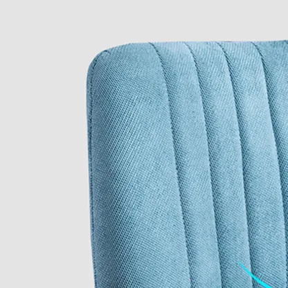 Elegant Gray Linen Upholstered Swivel Office Chair Image - 15