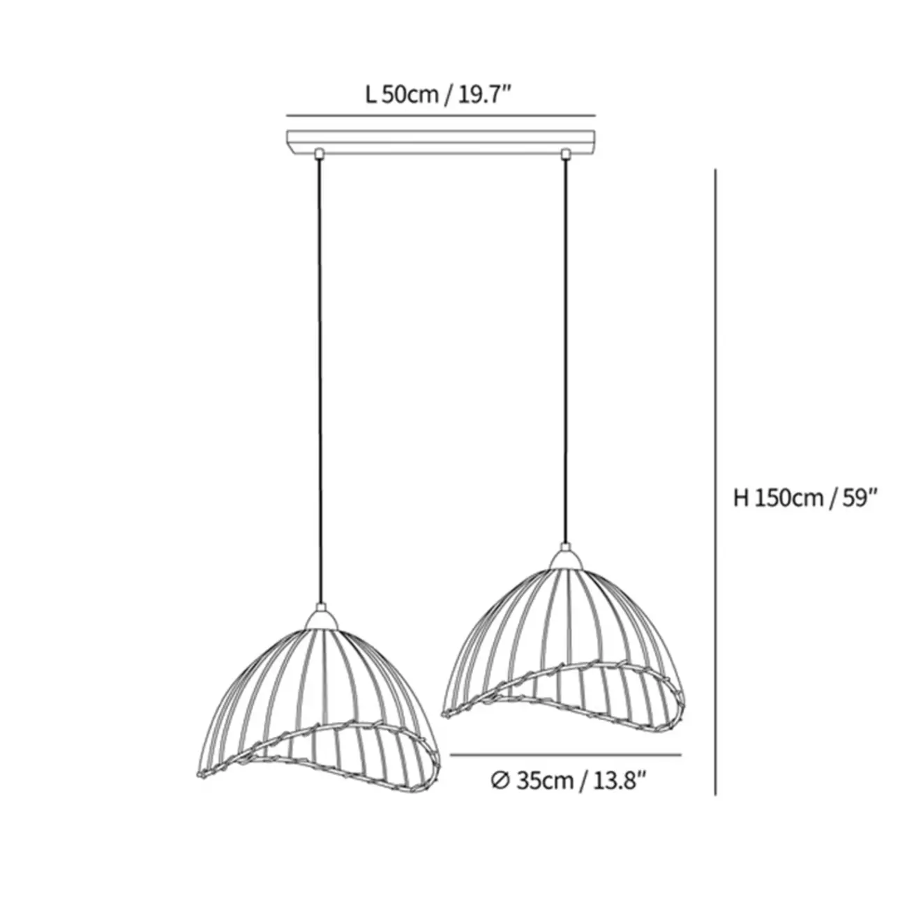 Rattan Fabric Pendant Lamp Beige Dome Shape For Kitchen Image - 48 | homeyfad