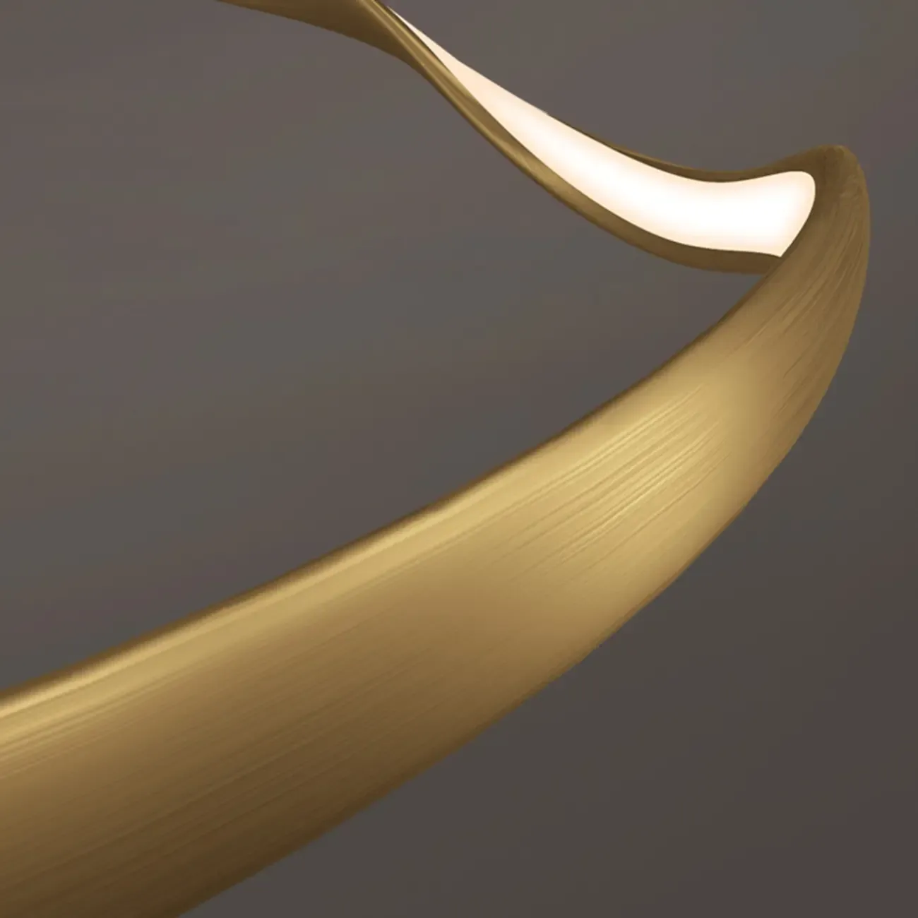 Stylish Geometric Gold Semi Flush Ceiling Light 3-Gear Dimming Image - 12