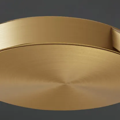 Stylish Geometric Gold Semi Flush Ceiling Light 3-Gear Dimming Image - 15