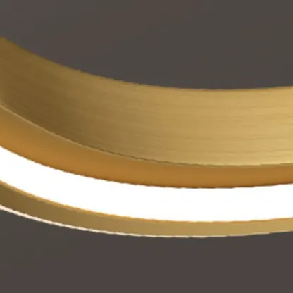 Stylish Geometric Gold Semi Flush Ceiling Light 3-Gear Dimming Image - 16