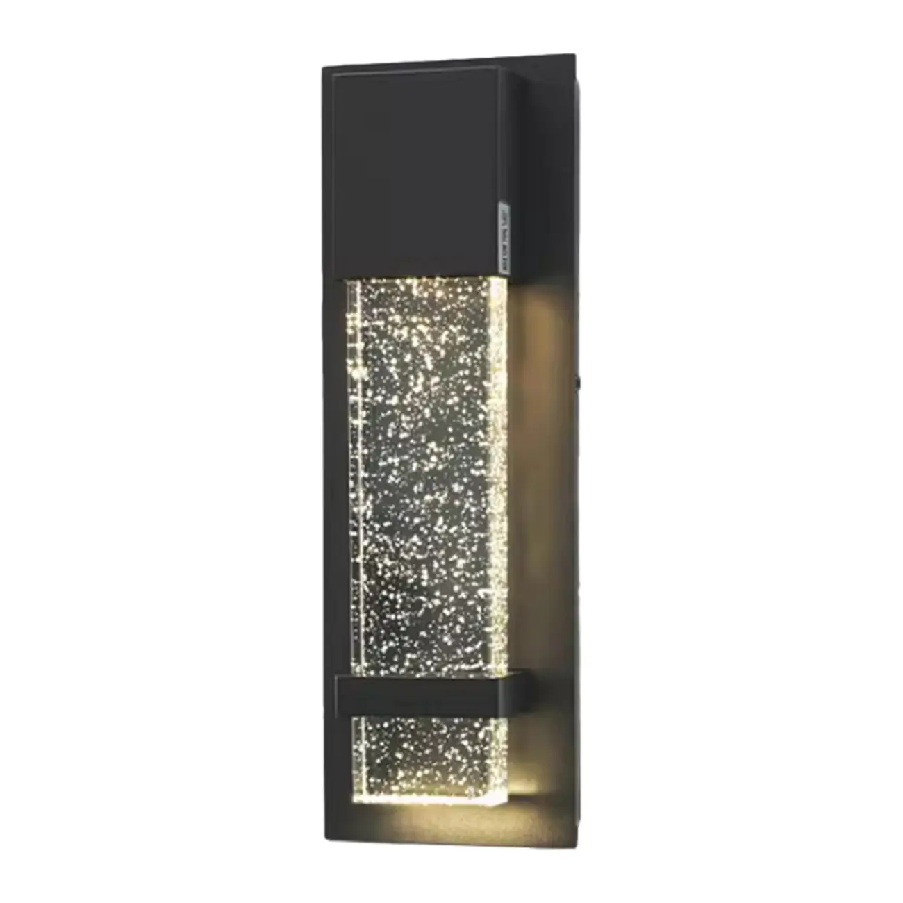 Modern Black Metal Starry Glass Outdoor LED Wall Light | homeyfad