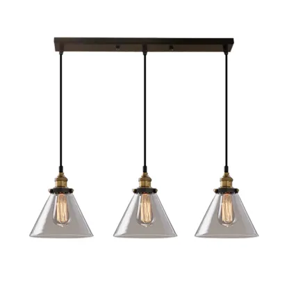 Modern Glass Geometric Island Pendant Light for Kitchen Area Image - 5