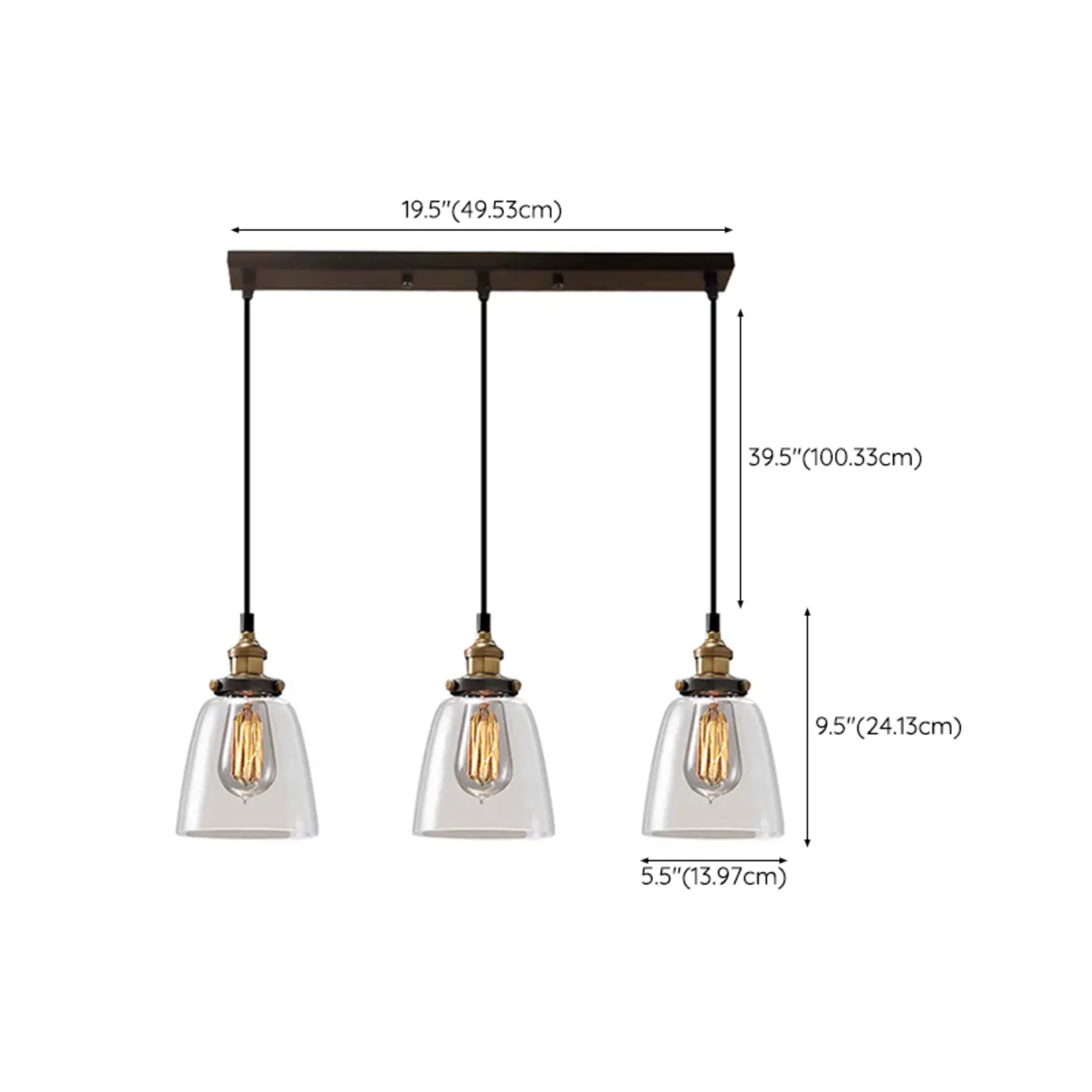 Modern Glass Geometric Island Pendant Light for Kitchen Area Image - 17 | homeyfad