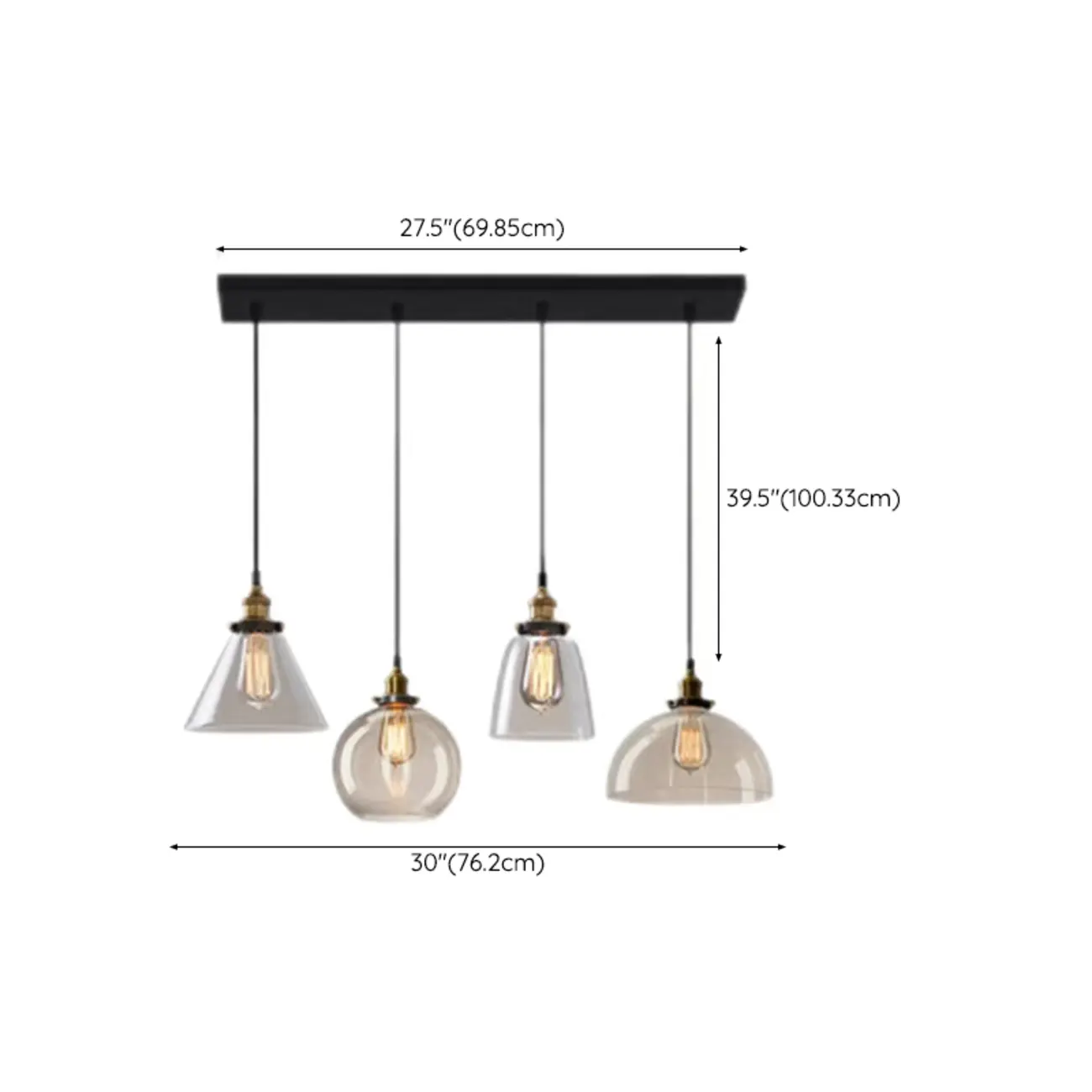 Modern Glass Geometric Island Pendant Light for Kitchen Area Image - 19 | homeyfad