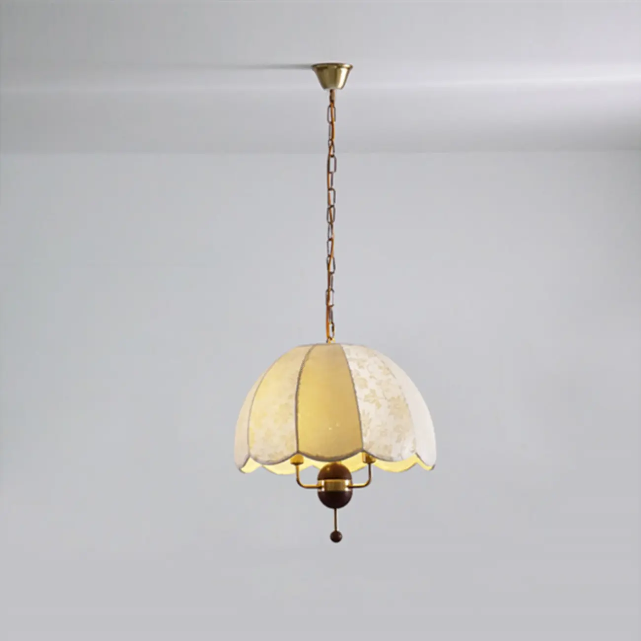 Gold Dome Fabric Elegant Vintage Chandelier Light Image - 6 | homeyfad