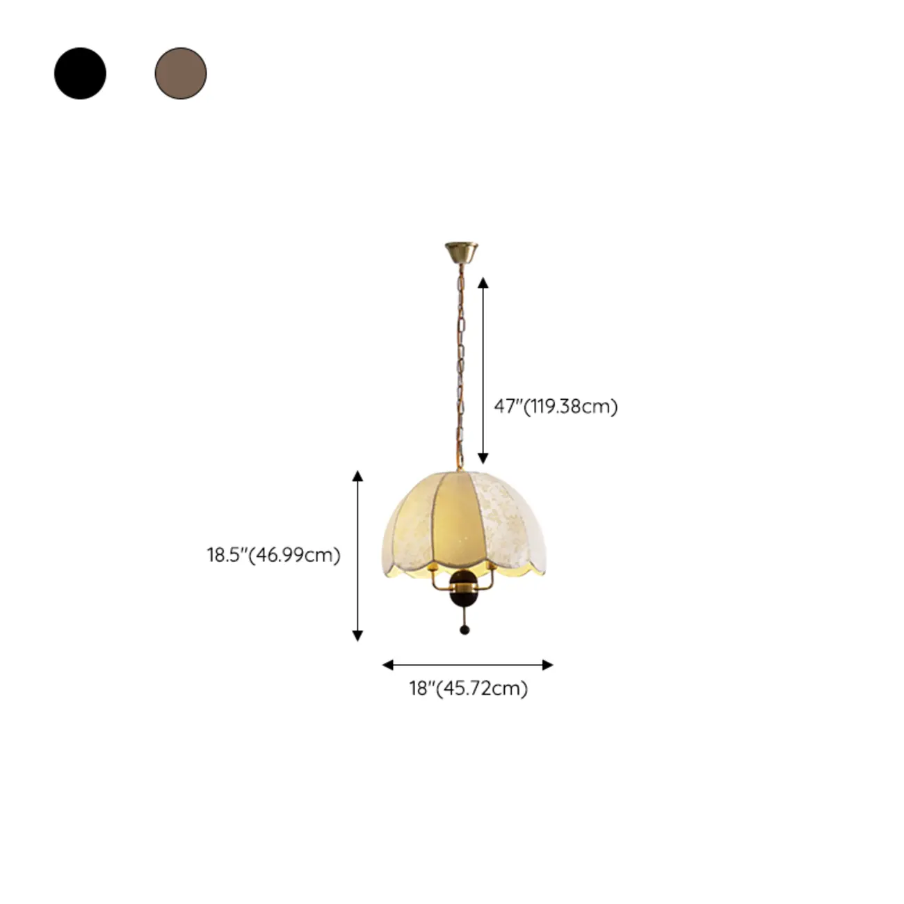 Gold Dome Fabric Elegant Vintage Chandelier Light #size | homeyfad