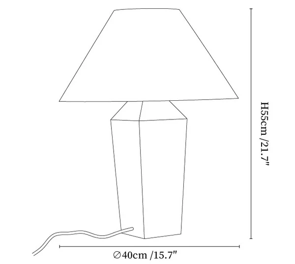 Elegant Wooden Plaid Table Lamp With Pyramid Shade #size | homeyfad