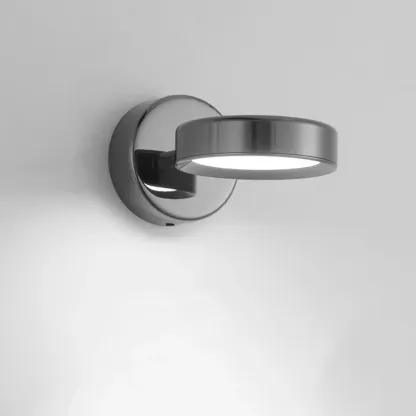 Modish 1-Light Alloy Indoor Wall Sconce with White Plastic Shade Image - 6