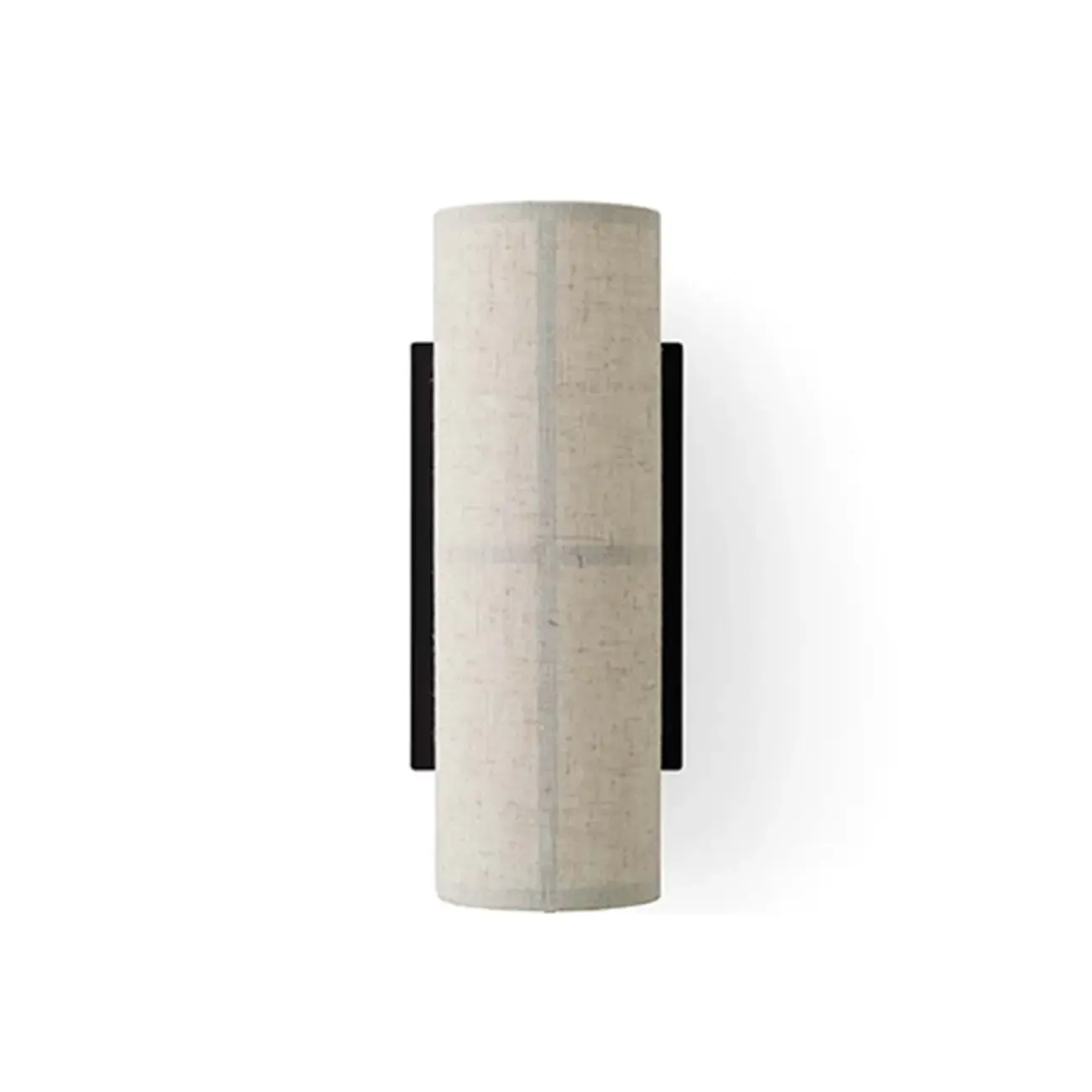 Modern Linen Beige Cylinder Wall Sconce with Switch Image - 9
