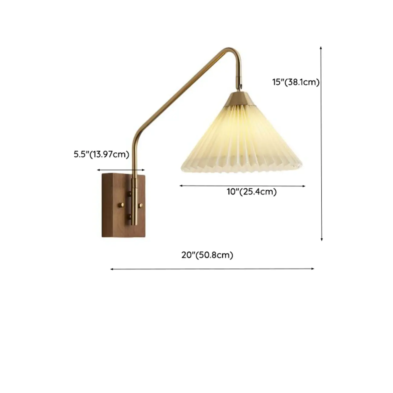 Modern Living Room Wall Light with Pleated Fabric Shade | homeyfad