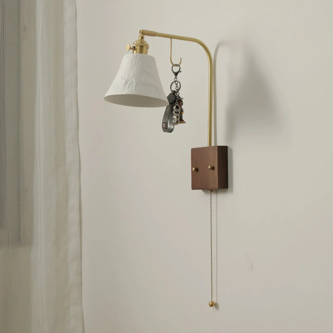 Vintage Cylinder Interior Wall Light with Deer Pattern | homeyfad