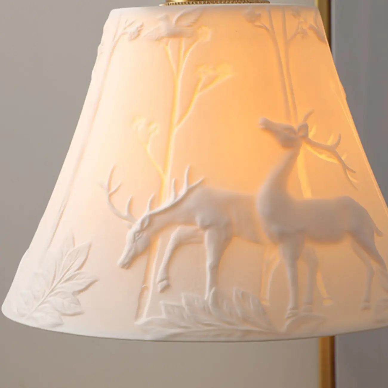 Vintage Cylinder Interior Wall Light with Deer Pattern | homeyfad