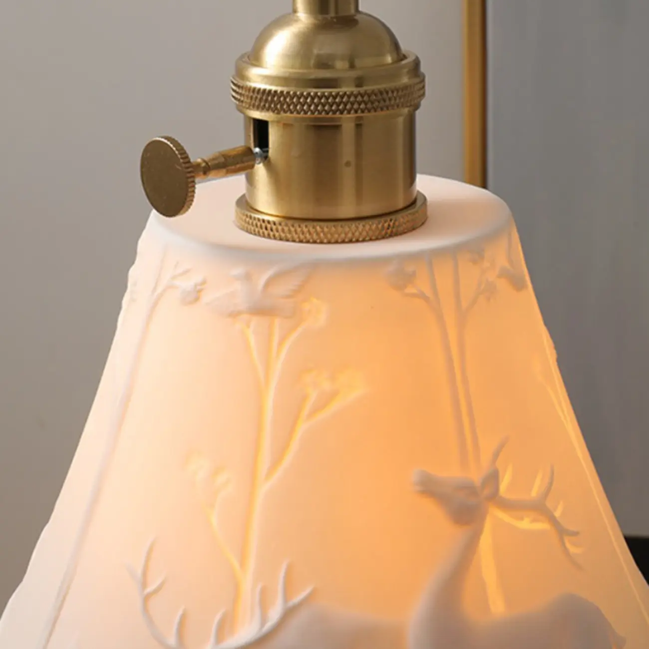 Vintage Cylinder Interior Wall Light with Deer Pattern | homeyfad