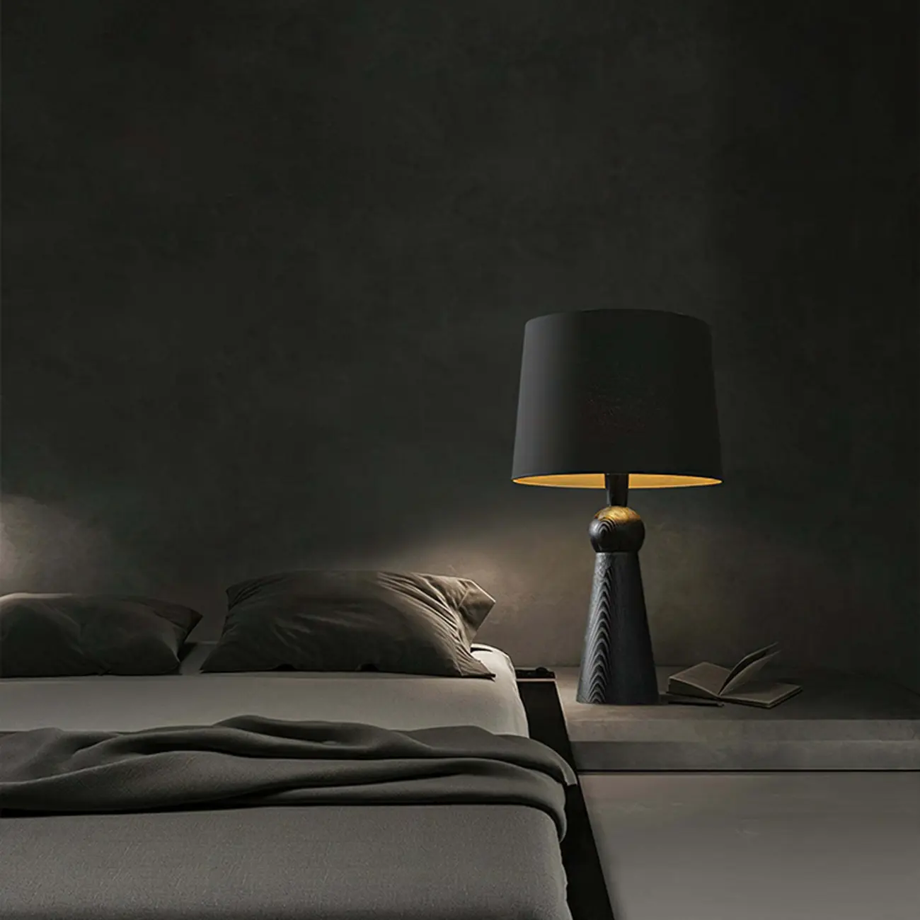 Contemporary Wood Tapered Base Table Lamp With Linen Shade Image - 8 | homeyfad