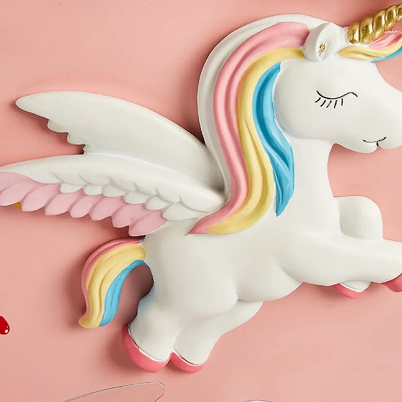 Modern Kids Pink Ceiling Fan with LED Unicorn Design Image - 8