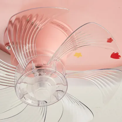 Modern Kids Pink Ceiling Fan with LED Unicorn Design Image - 9
