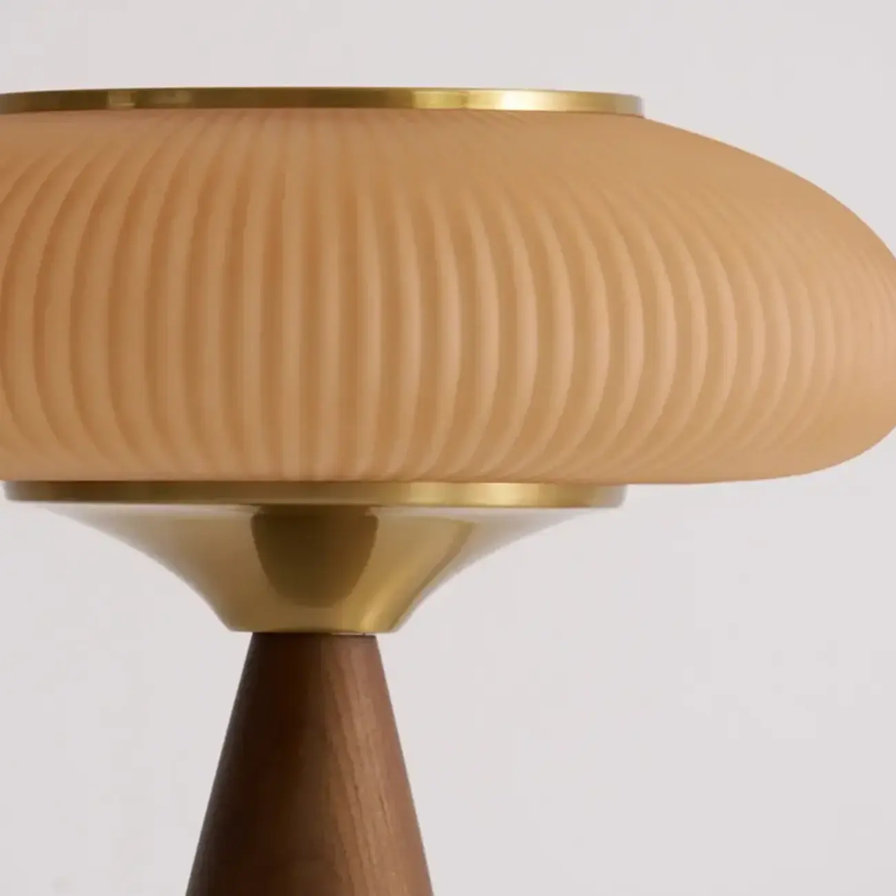 Mid Century Modern Wood Base Post Cap Table Lamp Image - 8 | homeyfad