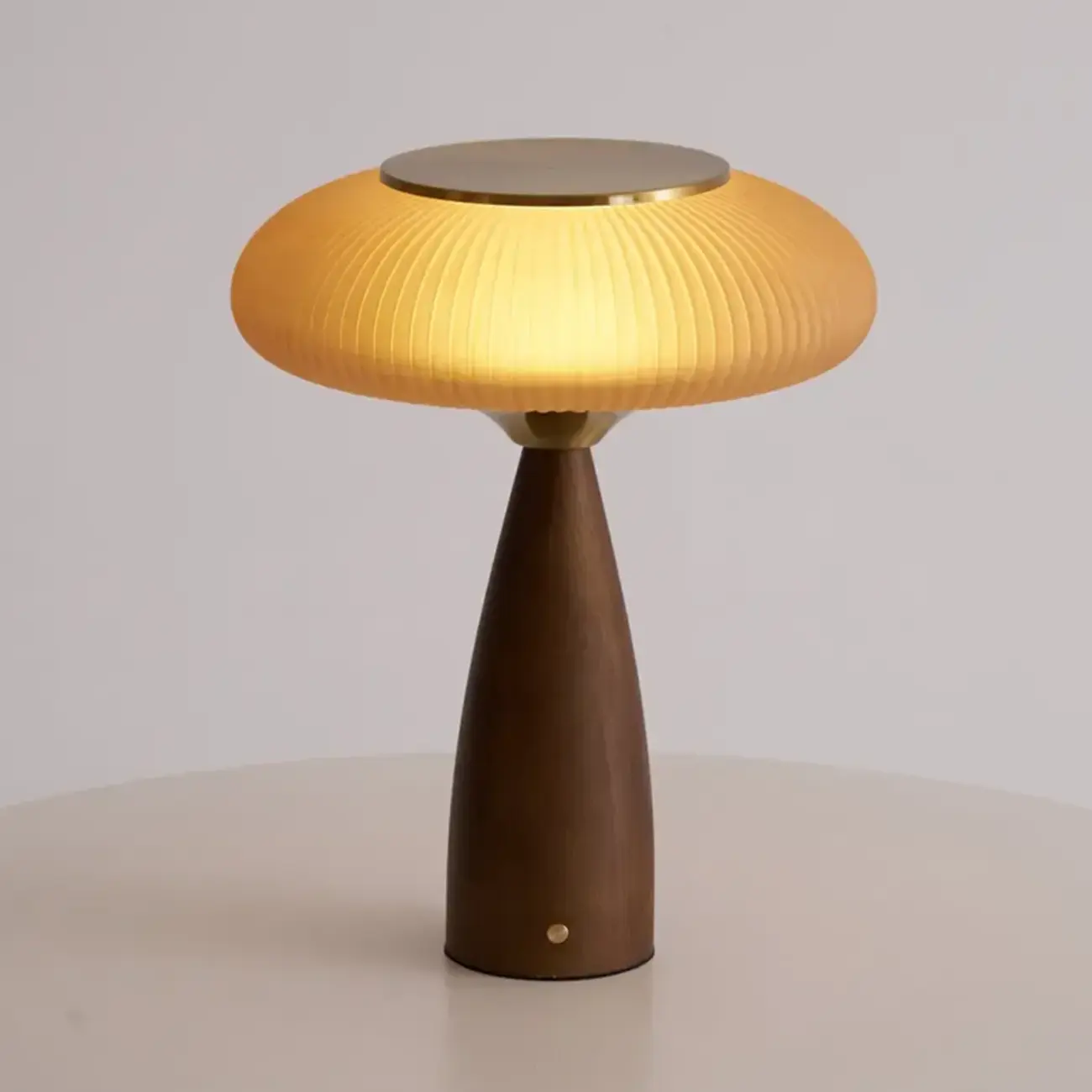 Mid Century Modern Wood Base Post Cap Table Lamp Image - 9 | homeyfad