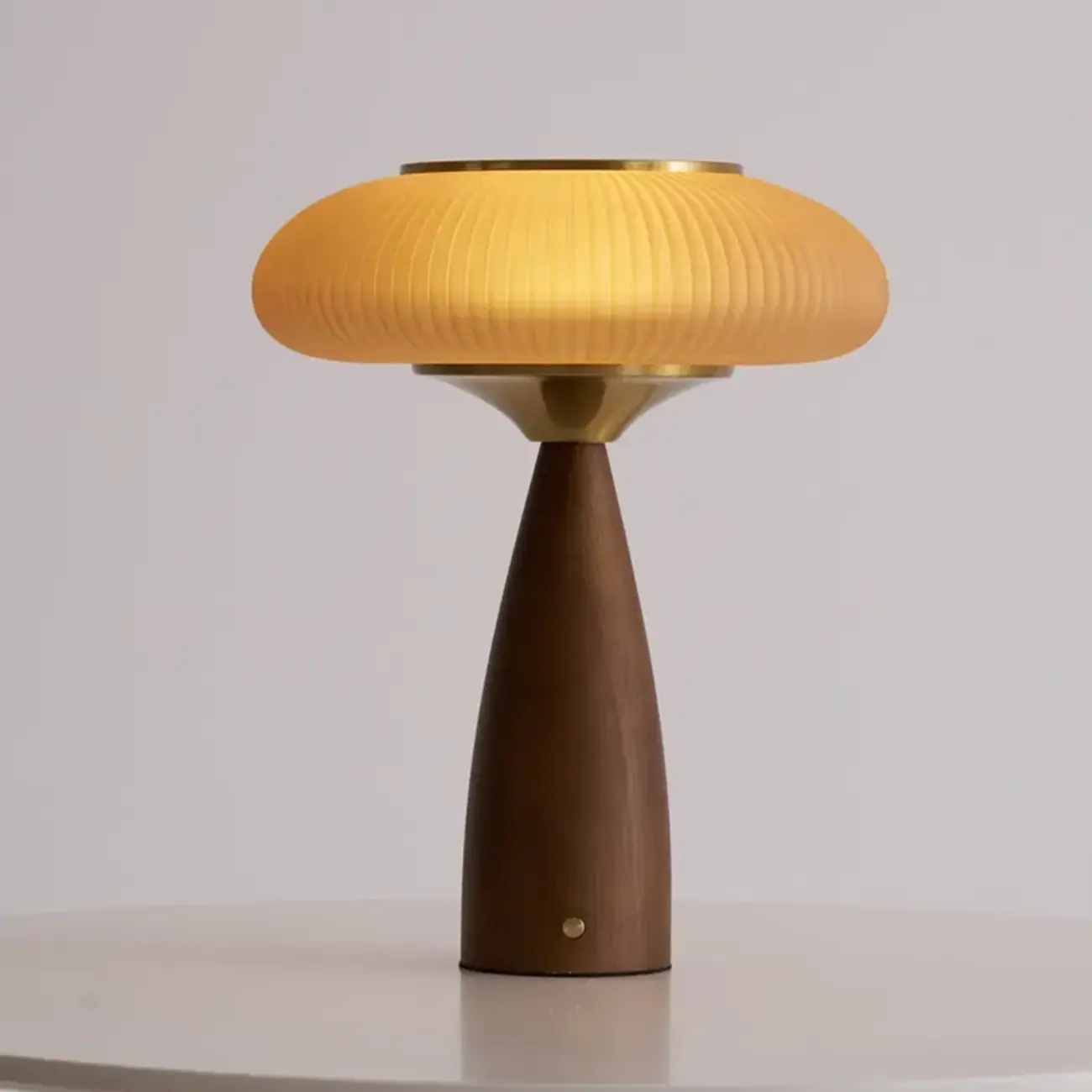 Mid Century Modern Wood Base Post Cap Table Lamp Image - 2 | homeyfad