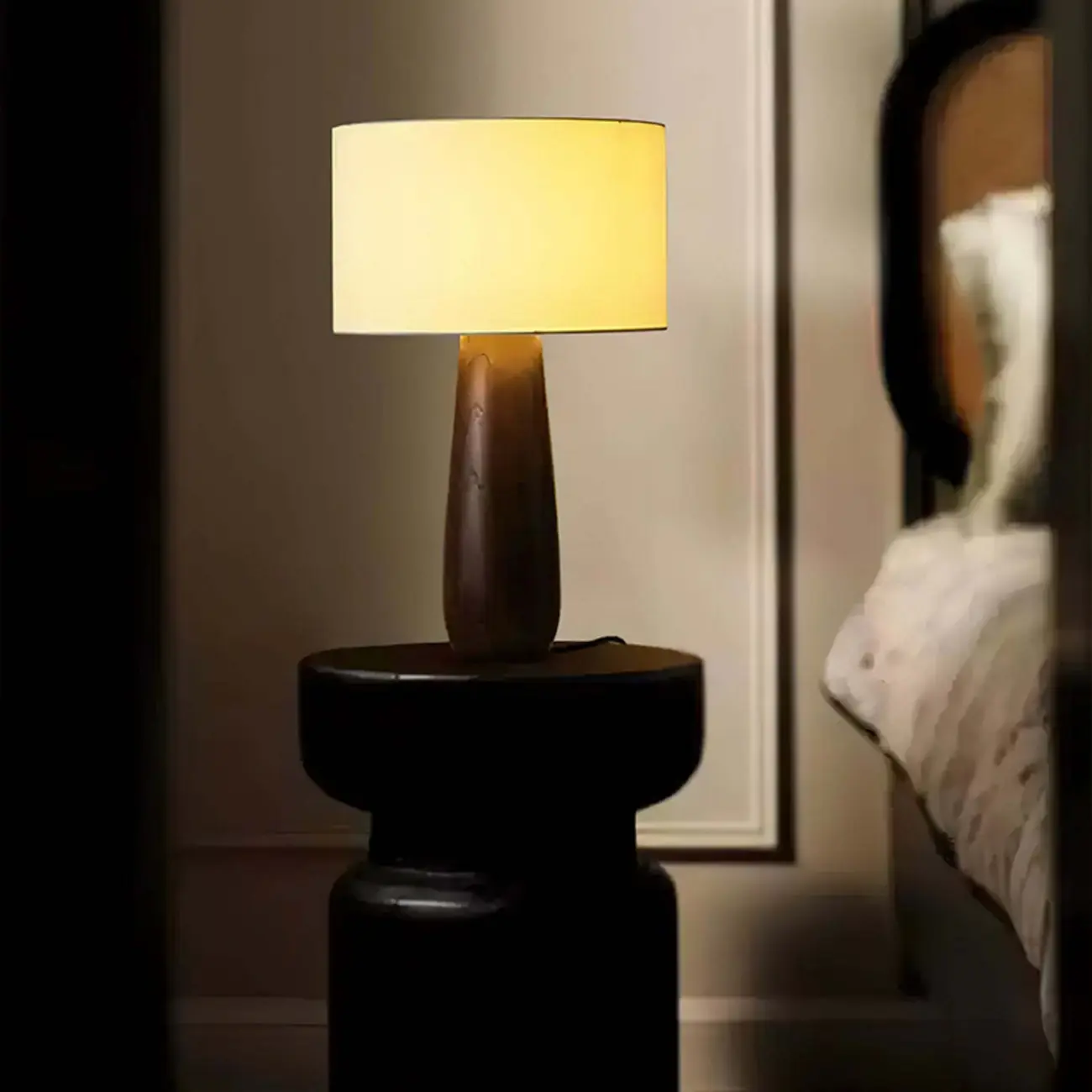 Organic Modernism Natural Wood Table Lamp For Living Room Image - 8 | homeyfad