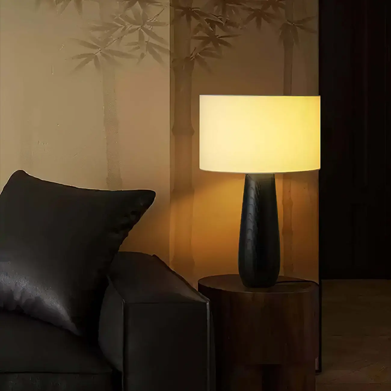 Organic Modernism Natural Wood Table Lamp For Living Room Image - 9 | homeyfad