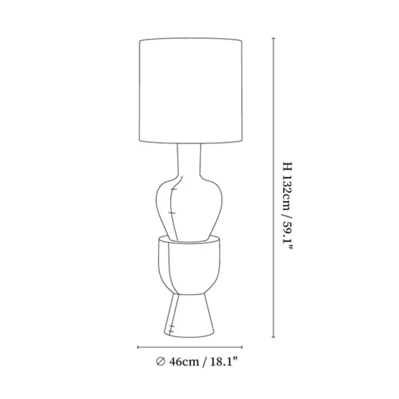 Wabi-sabi Modern Abstract Totem Pillar Wood Floor Lamp #size | homeyfad