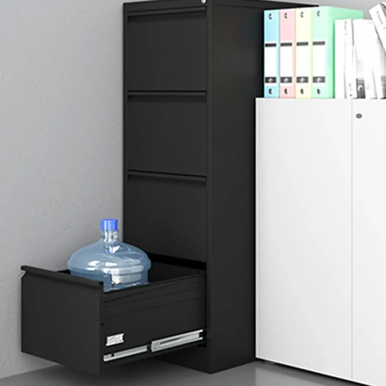 Classic Steel Lockable Vertical File Cabinets for Office Image - 3