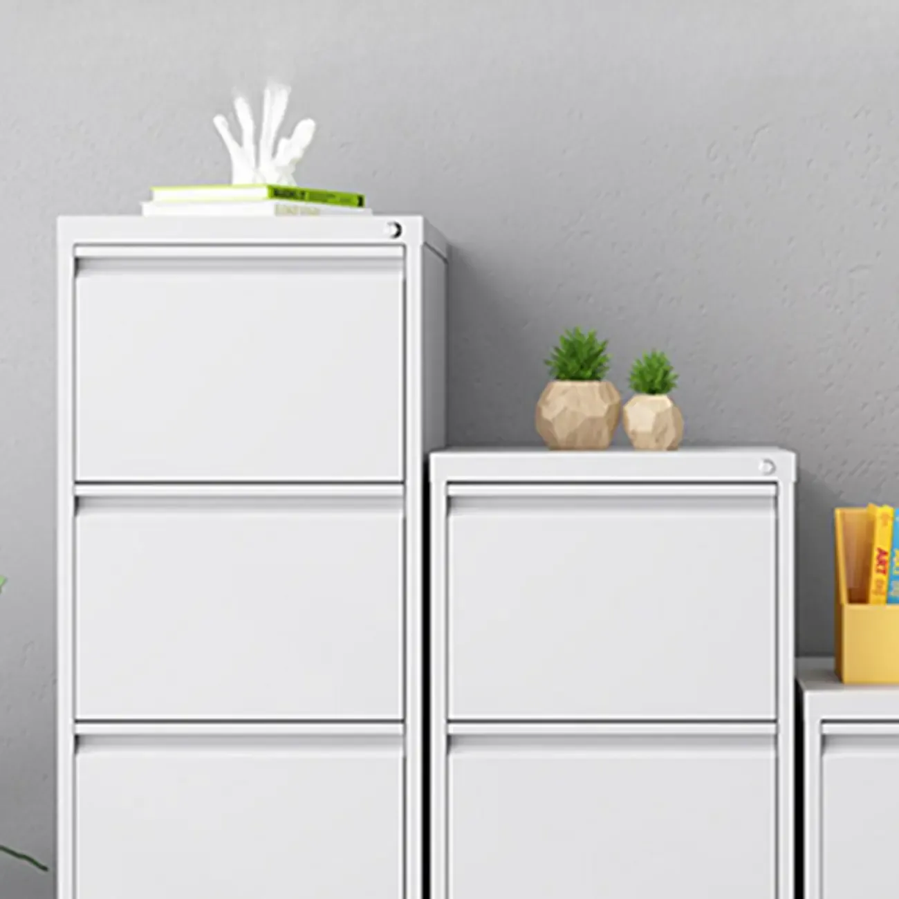Classic Steel Lockable Vertical File Cabinets for Office Image - 7