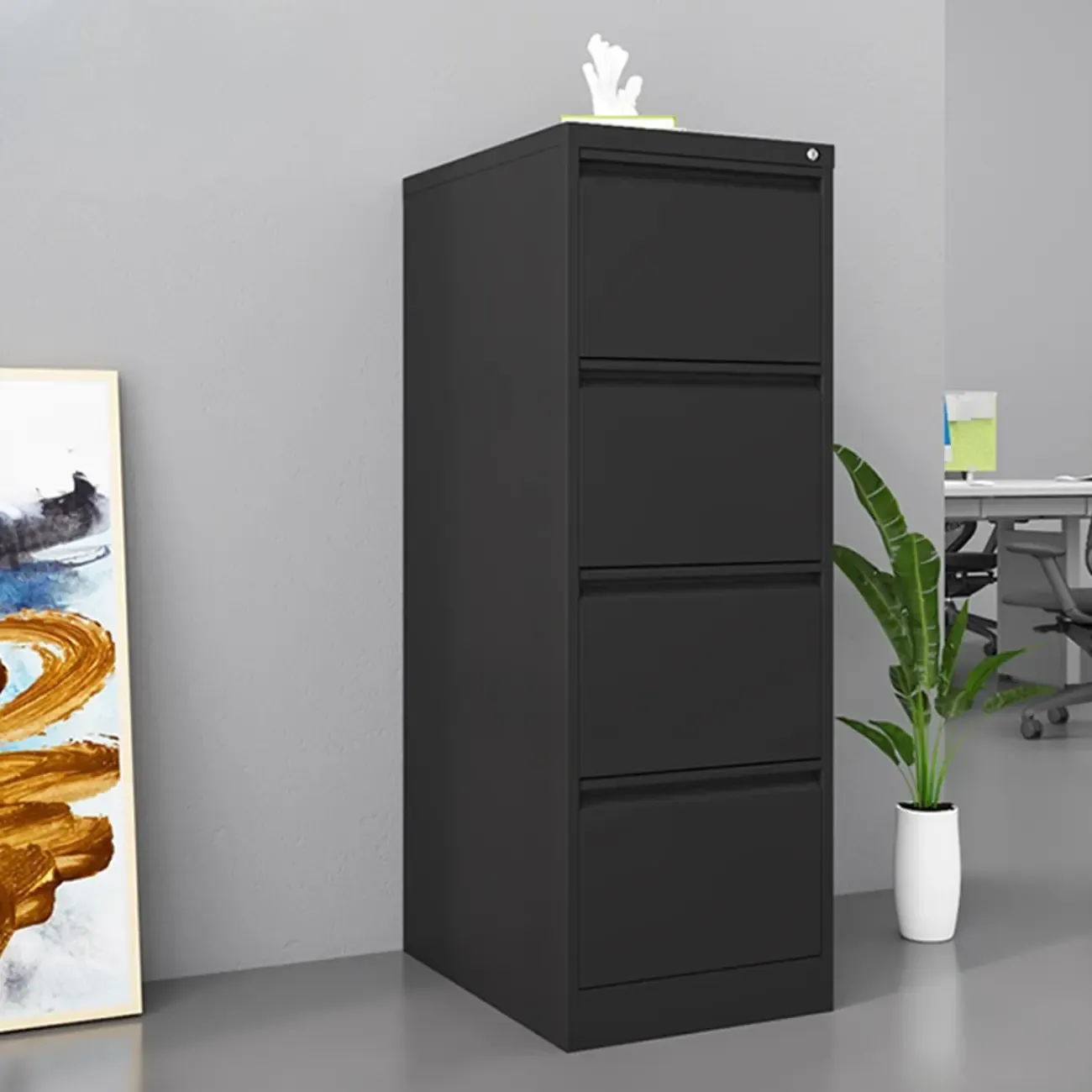 Classic Steel Lockable Vertical File Cabinets for Office Image - 10