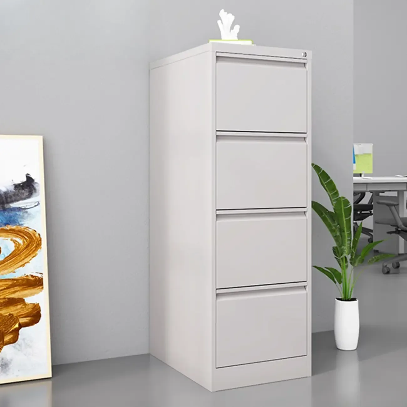 Classic Steel Lockable Vertical File Cabinets for Office Image - 12