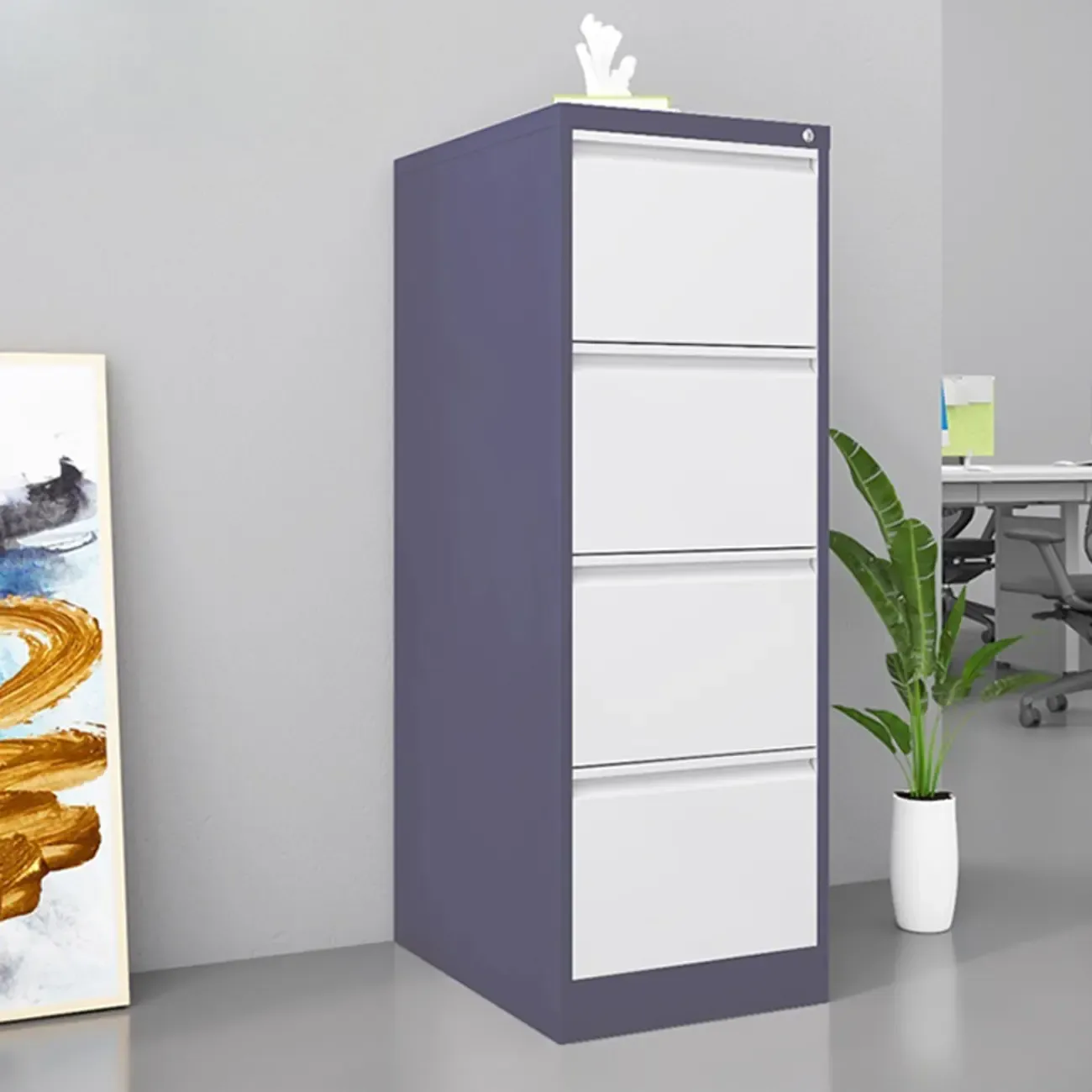 Classic Steel Lockable Vertical File Cabinets for Office Image - 14