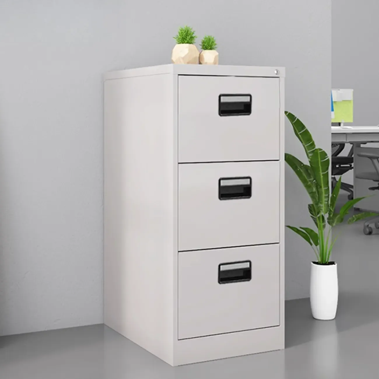 Classic Steel Lockable Vertical File Cabinets for Office Image - 9