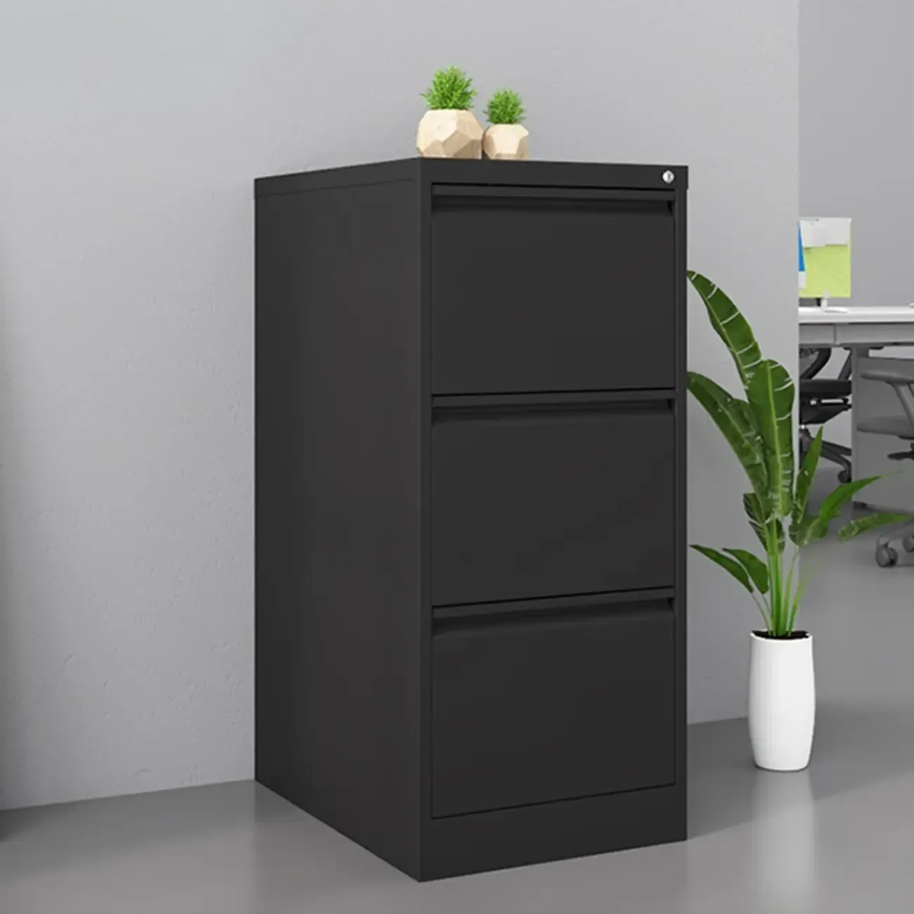 Classic Steel Lockable Vertical File Cabinets for Office Image - 15