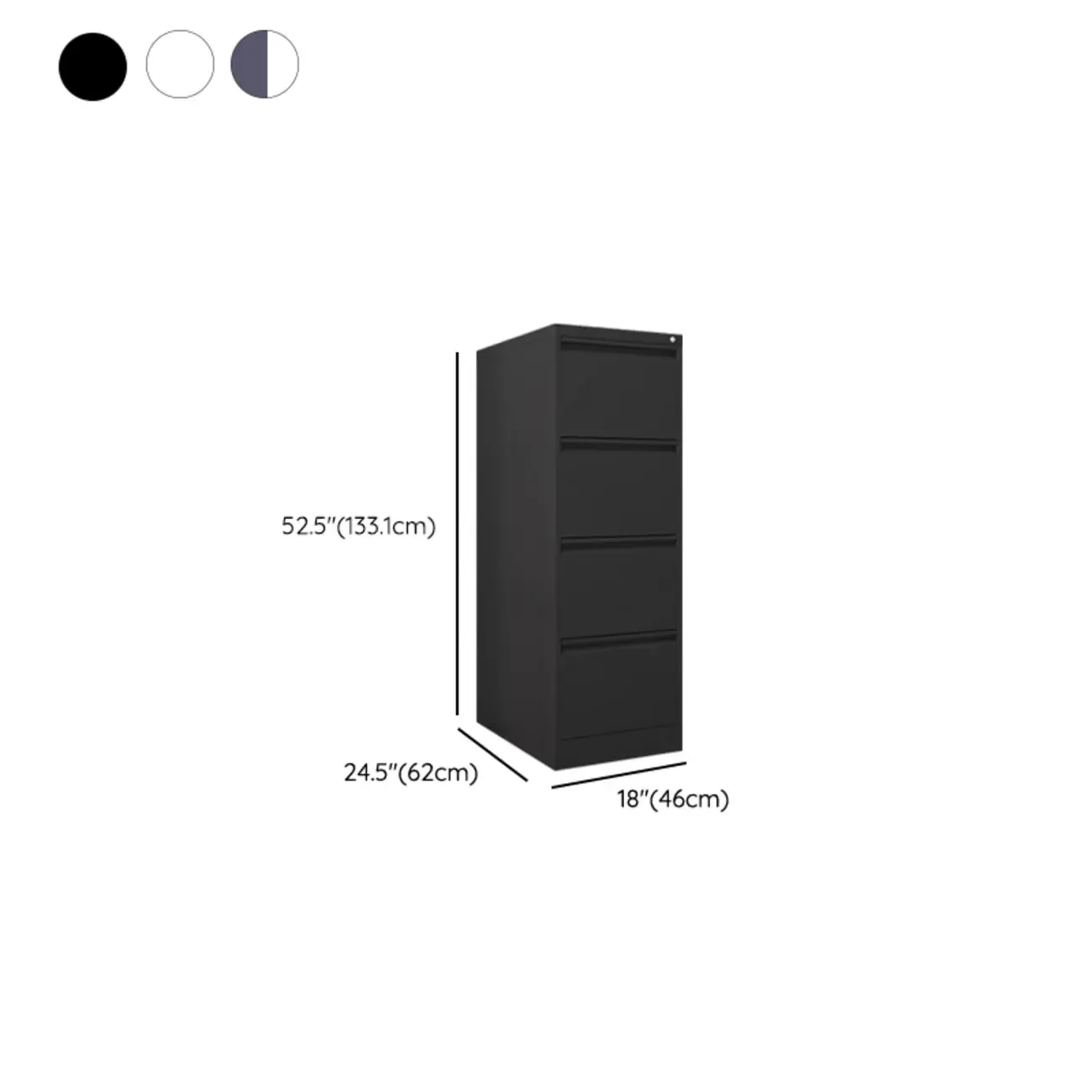 Classic Steel Lockable Vertical File Cabinets for Office Image - 27