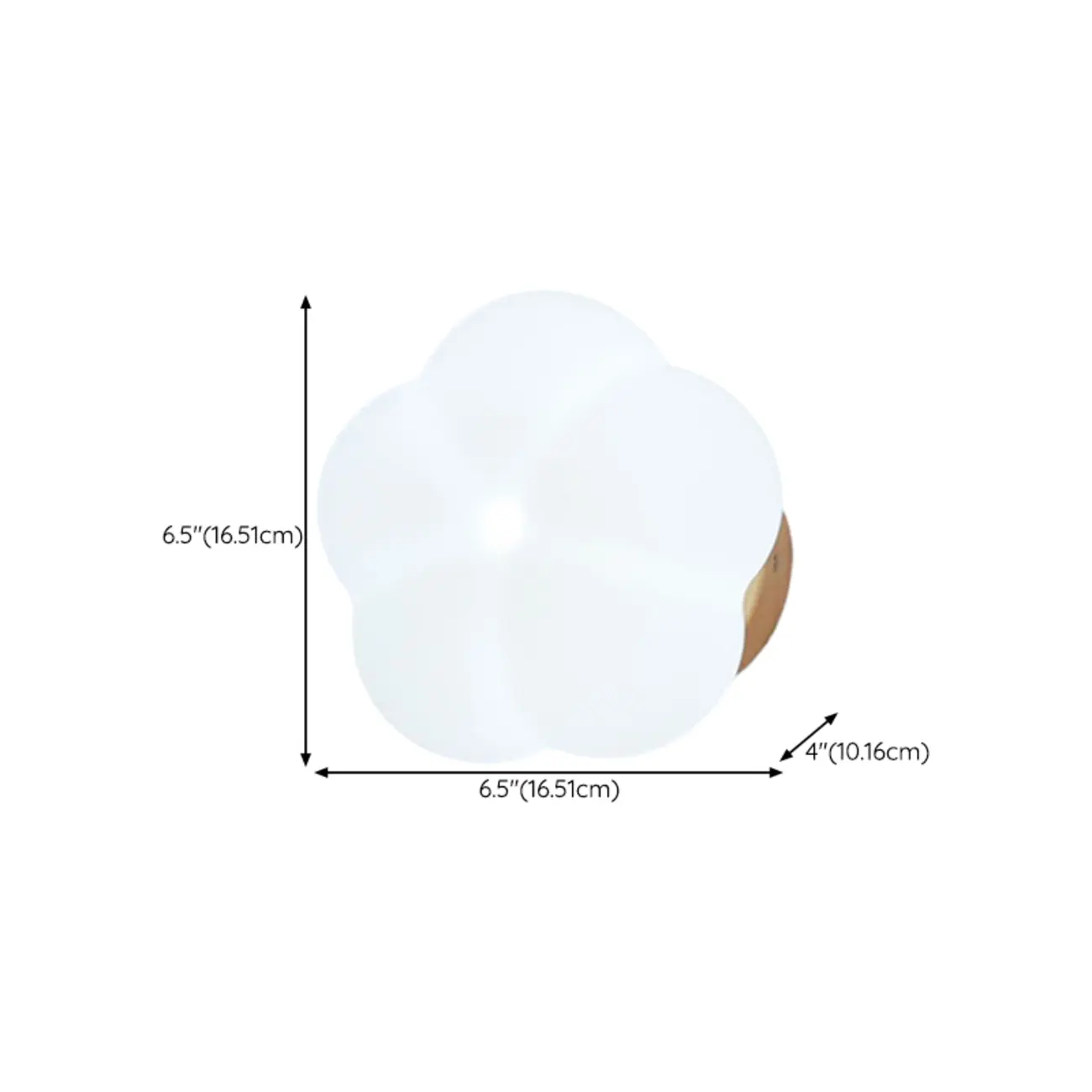 Modern White Acrylic Flower Shape Wall Light #size | homeyfad