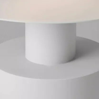 Modern Metal Round End Table with Geometric Shape for Bedroom Image - 7