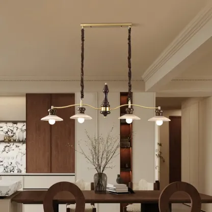 Modern Gold Metal Island Pendant for Kitchen Area Image - 2