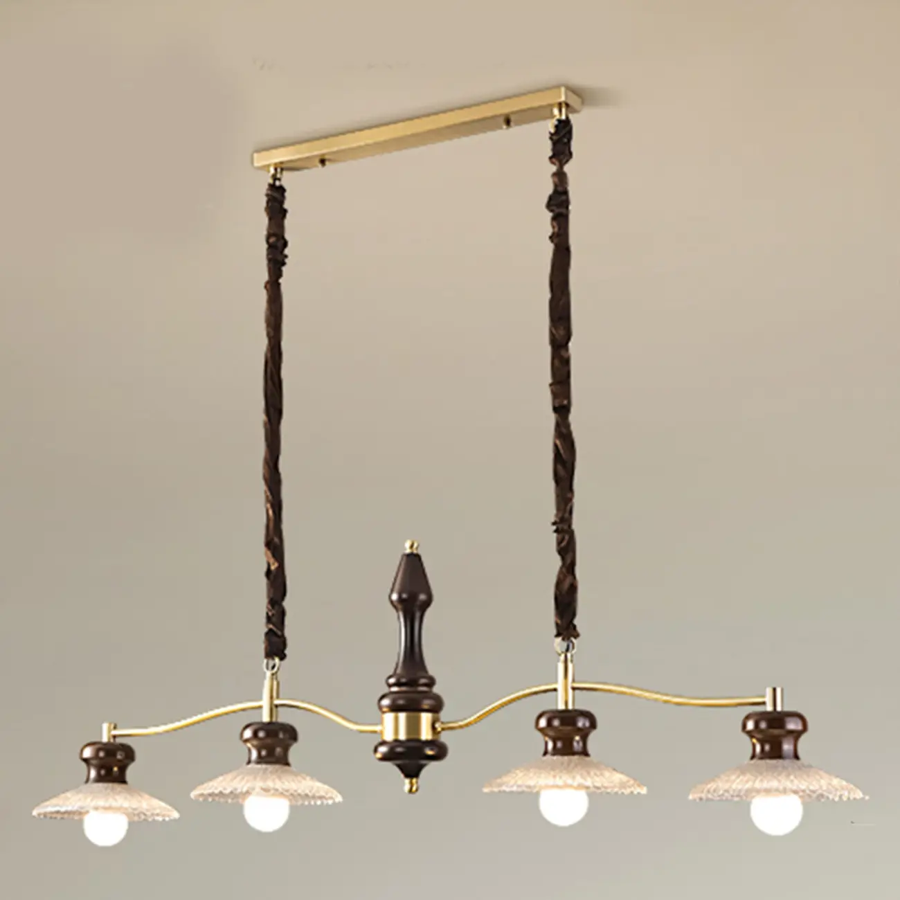 Modern Gold Metal Island Pendant for Kitchen Area Image - 3 | homeyfad