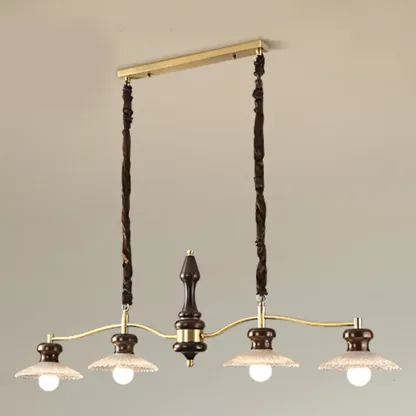 Modern Gold Metal Island Pendant for Kitchen Area Image - 3